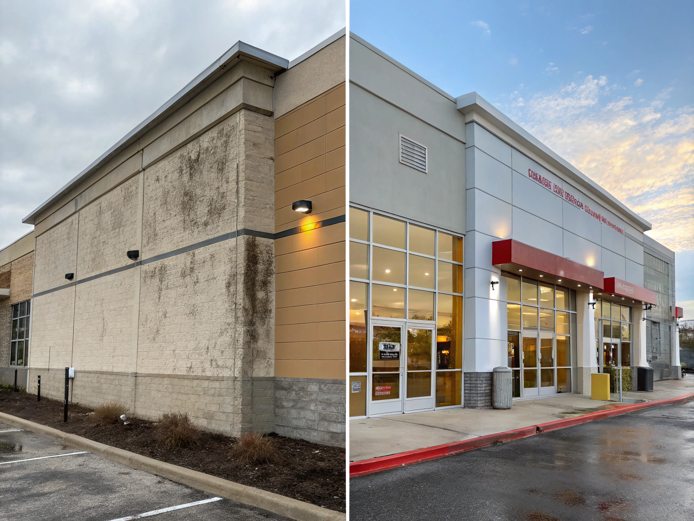 Corporate Facade cleaning at Seattle